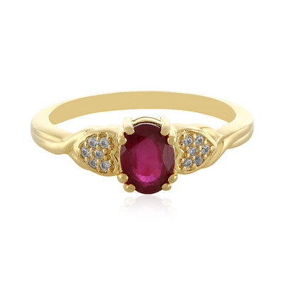 Bague en argent et Rubis de Madagascar