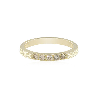 Bague en or et VS2 Diamant Brun