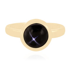 Bague en argent et Diopside étoilé d'Inde