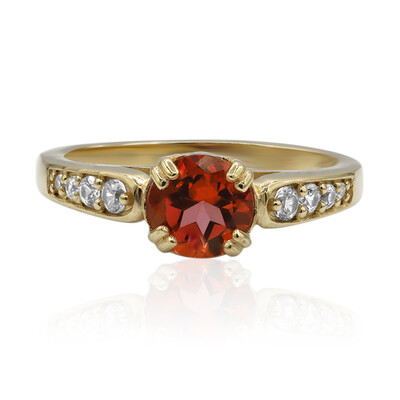 Bague en argent et Topaze mandarine