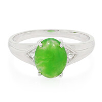 Bague en argent et Chrysoprase impériale