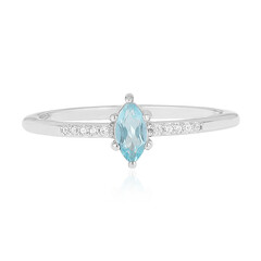 Bague en argent et Apatite bleue