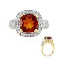 Bague en argent et Citrine Madère
