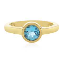 Bague en argent et Topaze bleu Suisse