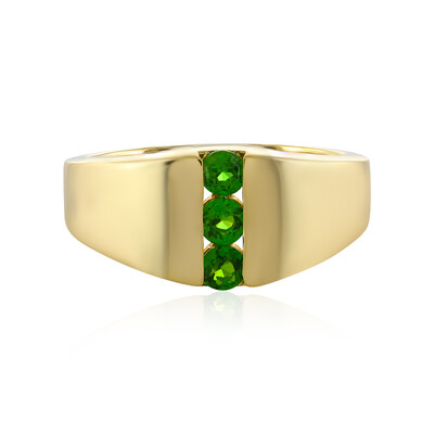 Bague en argent et Diopside de Russie