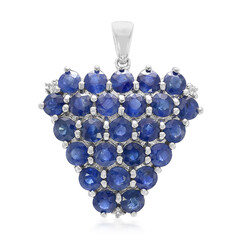 Pendentif en argent et Saphir bleu