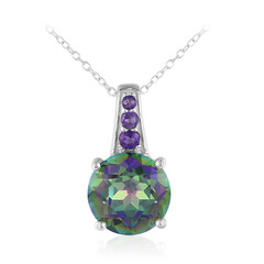 Collier en argent et Quartz mystique