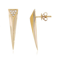 Boucles d'oreilles en or et Zircon (de Melo)