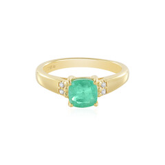 Bague en argent et Emeraude de Russie