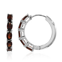 Boucles d'oreilles en argent et Grenat
