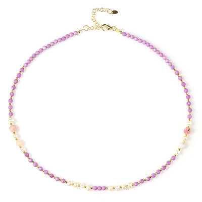 Collier en argent et Opale rose (Riya)