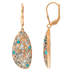 Boucles d'oreilles en argent et Apatite bleue (KM by Juwelo)