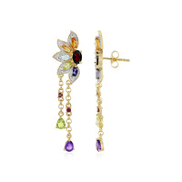Boucles d'oreilles en argent et Grenat du Mozambique