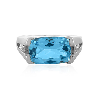 Bague en argent et Topaze bleu ciel