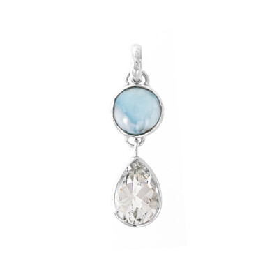 Pendentif en argent et Topaze blanche