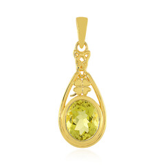 Pendentif en argent et Quartz citron