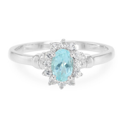 Bague en argent et Apatite bleue