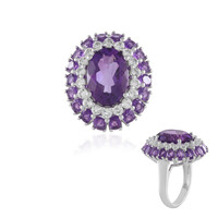 Bague en argent et Améthyste de Zambie