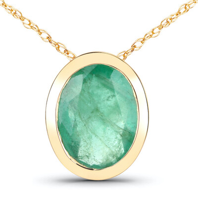 Collier en or et Emeraude de Zambie
