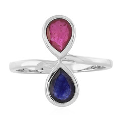 Bague en argent et Rubis de Madagascar