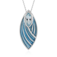 Collier en argent et Topaze bleu ciel (Adela Silber)