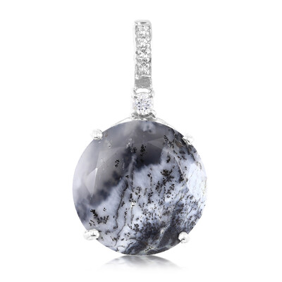 Pendentif en argent et Agate dendritique