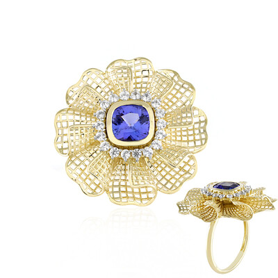 Bague en or et Tanzanite AAA (Ornaments by de Melo)