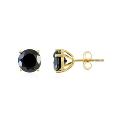 Boucles d'oreilles en argent et Spinelle noir