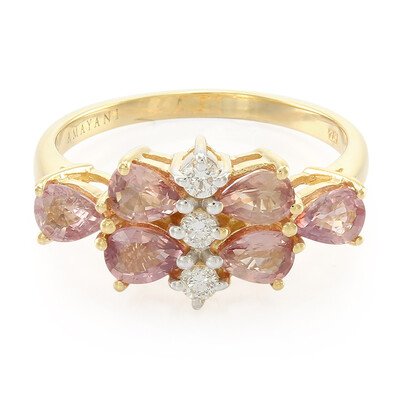 Bague en or et Saphir Padparadscha non chauffé (AMAYANI)