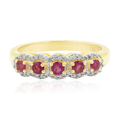 Bague en or et Béryl rouge