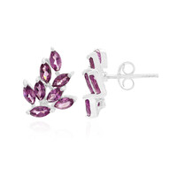 Boucles d'oreilles en argent et Grenat Rhodolite