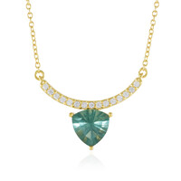 Collier en argent et Fluorite verte