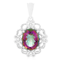 Pendentif en argent et Quartz mystique