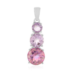 Pendentif en argent et Quartz rouge orient