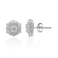 Boucles d'oreilles en argent et Topaze blanche