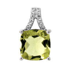 Pendentif en argent et Quartz de l'Ouro Verde