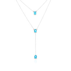 Collier en argent et Topaze Paraiba