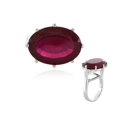 Bague en argent et Rubis de Madagascar