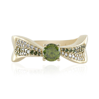 Bague en or et Diamant vert SI2 (de Melo)