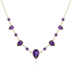 Collier en or et Améthyste de Zambie (La Revelle)