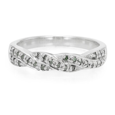 Bague en argent et Diamant fantaisie
