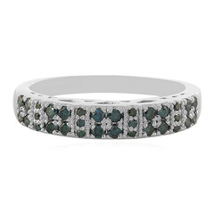 Bague en argent et Diamant bleu I3