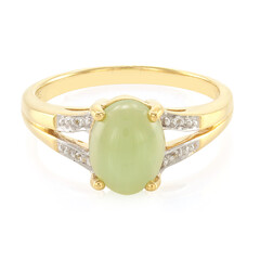 Bague en argent et Chrysoprase impériale
