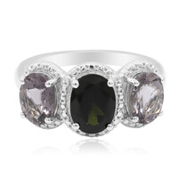 Bague en argent et Tourmaline verte