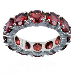 Bague en argent et Grenat du Mozambique