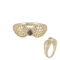 Bague en or et Diamant champagne I1 (Ornaments by de Melo)