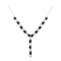 Collier en argent et Saphir noir