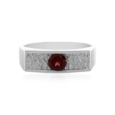 Bague pour homme en argent et Grenat Rhodolite