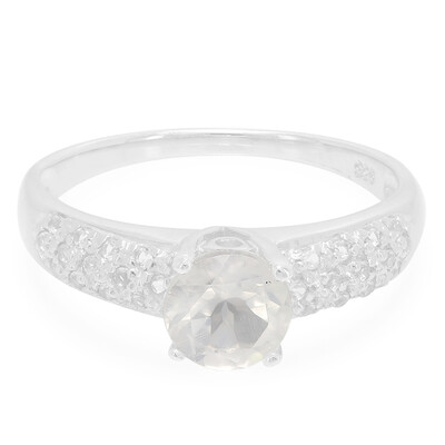 Bague en argent et Quartz Lune glacée