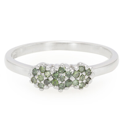 Bague en argent et Diamant fantaisie
